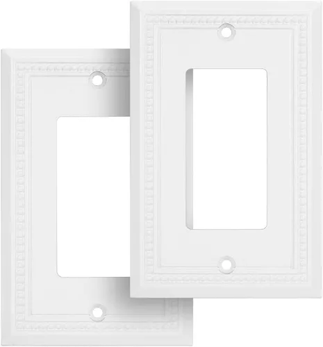 Vista 31 de Henne Bery Sunken Pearls - placa decorativa de pared, placa decorativa de pared, tapa de salida de la placa del interruptor, aleación de zinc sólida
