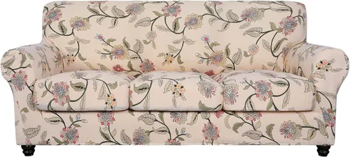 Vista 81 de SearchI Funda elástica para sofá, funda para sillón de 2 piezas con funda de cojín separada para silla, protector de muebles lavable para sala