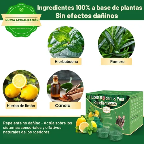 Vista 2 de 32PCS repelente de roedores, aceite de menta natural para ratones