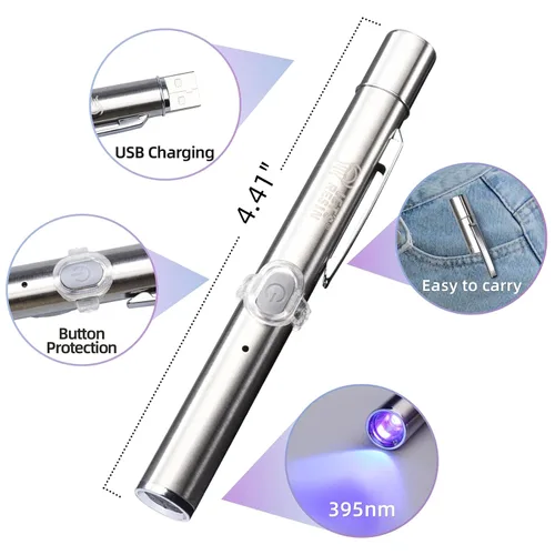 Vista 5 de Paquete de linterna UV y kit de resina UV fina transparente de baja viscosidad de 10.58 oz