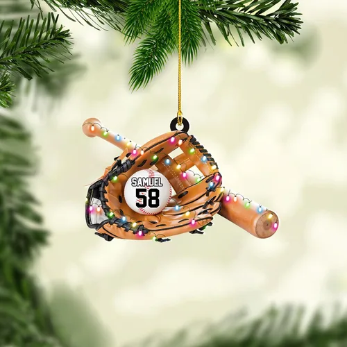 Vista 24 de Personalized Baseball Christmas Ornament Custom Player Gift Decor 25on335