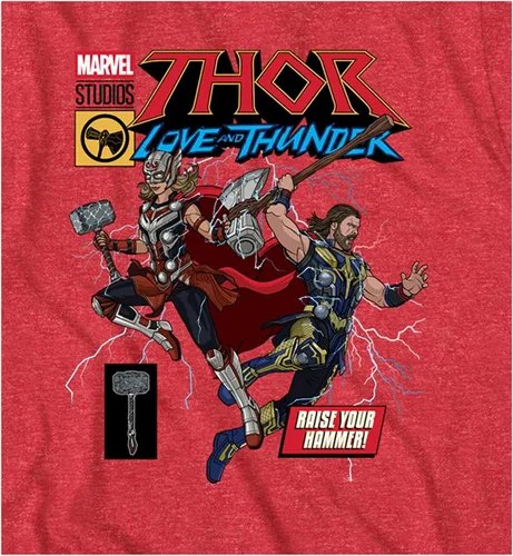 Vista 3 de Marvel Camiseta Thor para niños, camiseta Love and Thunder Thor