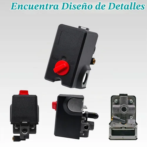 Vista 3 de Interruptor de presión mejorado, reemplazo para Condor MDR 11/11 EA, 26 amperios 120-155 PSI 120/240 voltios