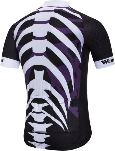 Vista 28 de Weimostar Hombre Ciclismo Jersey Manga Corta Bicicleta Ropa Multicolor Diamante