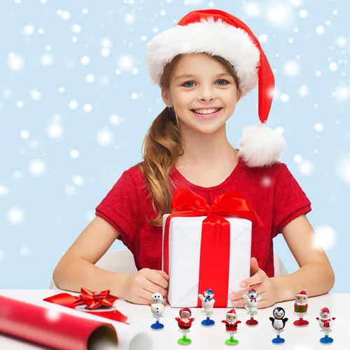 Vista 4 de 24 PIEZAS Juguetes Saltarines de Navidad para Niños Niños Niñas Rellenos de Calcetas Navideñas, Favores de Fiesta, Regalos
