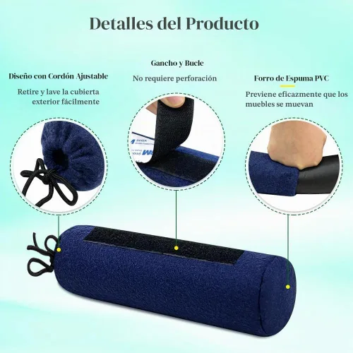 Vista 3 de Tapones para cabecero de pared, marco de tope de ruido, parachoques de pared, protector de separador de tablero para la cabeza, evita que la cama