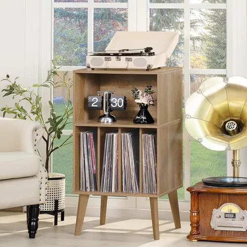 Vista 20 de Lerliuo - Soporte para tocadiscos, soporte para tocadiscos negro con capacidad para hasta 160 álbumes
