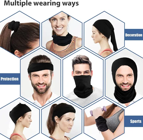 Vista 5 de Máscara facial con protección UV solar para el cuello, pasamontañas