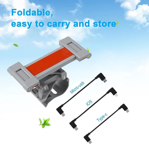 Vista 7 de Hanatora FPV Remote Controller 2 4.7-12.9 pulgadas Tablet Holder Mount para DJI FPV Drone, clip de control extendido Accesorios
