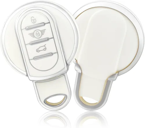 Vista 8 de OFFCURVE Funda para llavero BMW Mini, compatible con BMW Mini Cooper S D SD F56 F55 F54 F57 F60 R55 R55 R56 R57 R58 R59 R60 S Roadster Smart Key Fob
