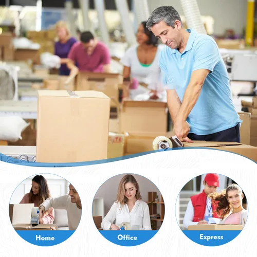 Vista 7 de Cinta de embalaje de alta resistencia, 36 rollos de sellado, ideal para cajas de embalaje, envío y suministros de mudanza, embalaje de 1.88 pulgadas