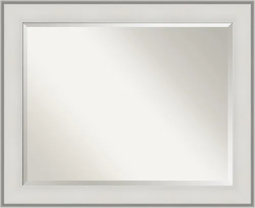 Vista 62 de Amanti Art - Espejo de baño blanco para sobre lavabo, espejo de tocador rectangular blanco de 35x45 para gabinete, marco moderno extragrande, se