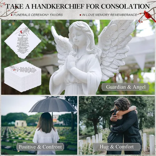 Vista 5 de Unittype Recuerdos fúnebres para invitados, recuerdo conmemorativo a granel, regalo de duelo y condolencia, Blanco