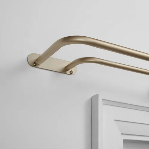 Vista 2 de EXCLUSIVE HOME Fetter - Barra de cortina doble envolvente, dorado, 52-72 pulgadas