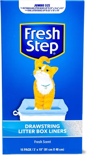 Vista 13 de Fresh Step Bolsas de arena para gatos con cordón, bolsas de arena perfumadas resistentes para sartenes ovaladas y rectangulares grandes, control