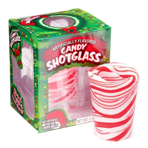 Vista 2 de EBK Cuchara de caramelo de menta comestible, 1 paquete de 6 y tazas de caramelo de menta, 6