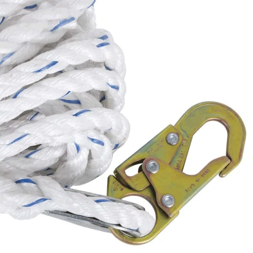 Vista 9 de Peakworks Línea de vida vertical estándar – Cuerda de poliacero de 5/8 pulgadas con gancho a presión – Industrial, construcción, techos, protección