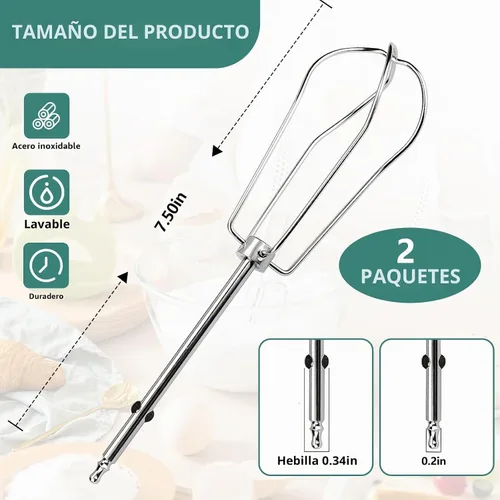 Vista 3 de Batidoras de mano de repuesto CHM-BTR para batidora de mano Cuisinart serie