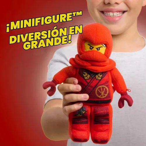 Vista 4 de LEGO NINJAGO - Minifigura de peluche pequeño Kai en peluche ninja rojo