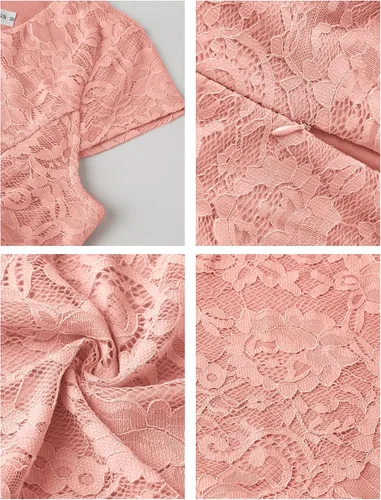 Vista 4 de MUADRESS - Vestido de encaje para mujer, para cóctel, boda y fiesta
