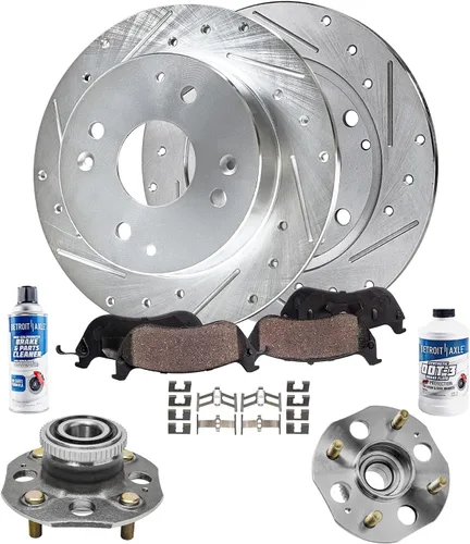 Vista 45 de Detroit Axle - Rotores de freno traseros para Toyota GR Supra BMW 230i 330e 330i 430i 530i 530i 530e 540d 540i xDrive X3 X4 Z4, rotores de freno