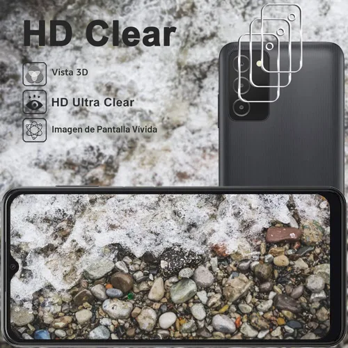 Vista 5 de Paquete de 3+3 protectores de pantalla para Samsung Galaxy A03s + protector