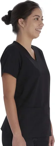 Vista 7 de Vital Threads Conjunto de exfoliantes para mujer con cuello en V y pantalón con cordón VT512C