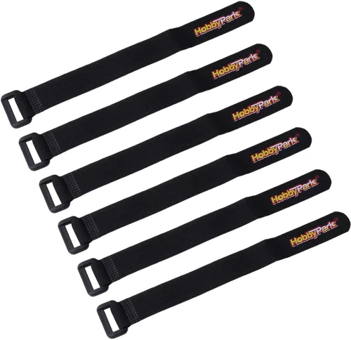 Vista 4 de Hobbypark Correas de batería RC de 0.630 x 7.874 in, correas de sujeción reutilizables, correas de seguridad, correas de gancho y bucle, correas