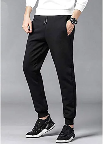 Vista 4 de Yeokou Pantalones deportivos térmicos de forro polar con forro polar para hombre