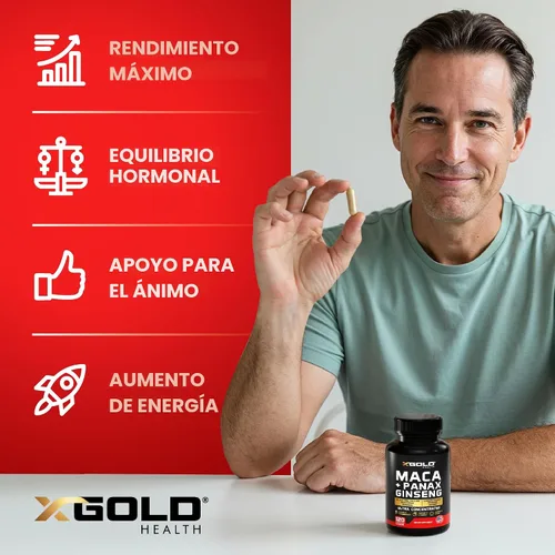 Vista 4 de Cápsulas de raíz de maca 10,000 mg + ginseng coreano Panax 1,400 mg - Extracto concentrado 20x raíz de maca negra + roja + amarilla, extracto
