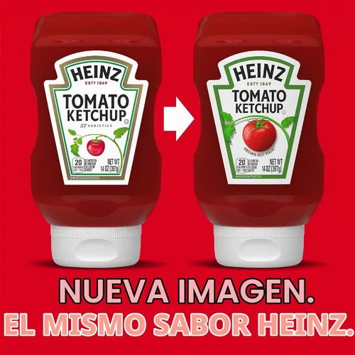 Vista 4 de Heinz Kétchup de tomate (botella de 14 oz/396.89 g)