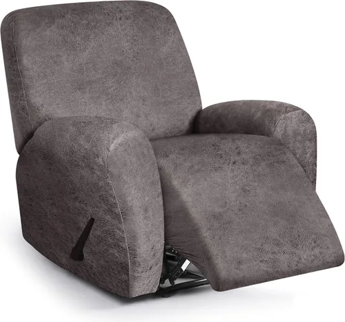 Vista 38 de ANARACHON Fundas para sillas reclinables con aspecto de cuero, funda elástica de 4 piezas, funda suave para silla reclinable, protector de muebles