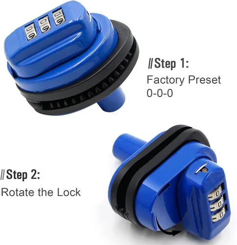 Vista 4 de RioRand 3-Digit Combination Trigger Lock Resettable Gun Safety Lock with Rubber Pads Compatible with Pistols Handguns Rifles Shotguns