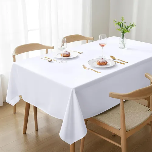Vista 44 de Utopia Kitchen Mantel rectangular, 1 paquete, mantel lavable a máquina, mantel de poliéster para comedor, fiestas de bufé, pícnics, eventos, bodas