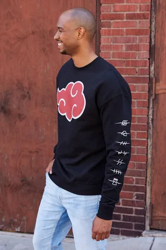 Vista 4 de Ripple Junction Mens Naruto Shippuden Anti-Leaf Clouds Crew-Neck Fleece Sweatshirt