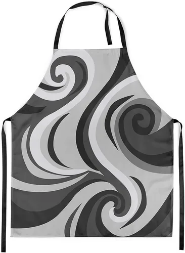 Vista 43 de Castle Fairy Delantal de cocina geométrico en espiral, moderno delantal impermeable con rayas simples para adultos (sin bolsillo), 31 x 26 pulgadas