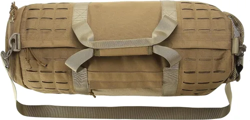 Vista 5 de SEYATULLH Bolsa de lona táctica militar para hombres y mujeres con compartimento para zapatos, bolsa de gimnasio, bolsa de fitness, bolsa