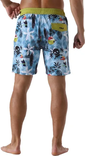 Vista 3 de Nonwe Traje de baño suave de secado rápido para hombre, ajuste relajado, traje de baño