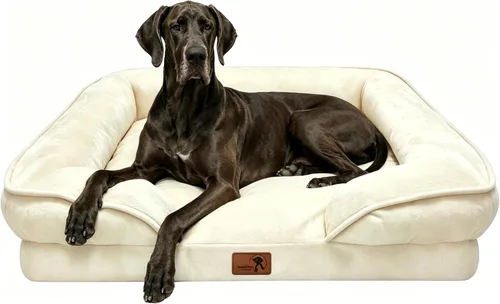 Vista 52 de Spotted Play Cama ortopédica para perros con lados, sofá cama para perros pequeños, sofá cama de espuma de apoyo para mascotas con funda extraíble