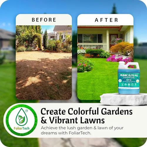 Vista 2 de FoliarTech - Fertilizante orgánico de ácido húmico para césped, mezcla mineral húmica fúlvica para árboles, arbustos, ornamentales, verduras