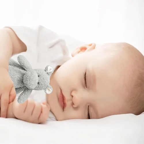 Vista 5 de Manta de seguridad suave de hipopótamo gris bebé, manta de felpa de personaje hipopótamo, regalo de baby shower/guardería, manta para acurrucarse