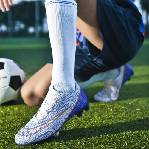 Vista 6 de WINGFAI Zapatos de fútbol para hombre, para exteriores, césped interior, tenis de entrenamiento de fútbol profesional, botas de fútbol atléticas