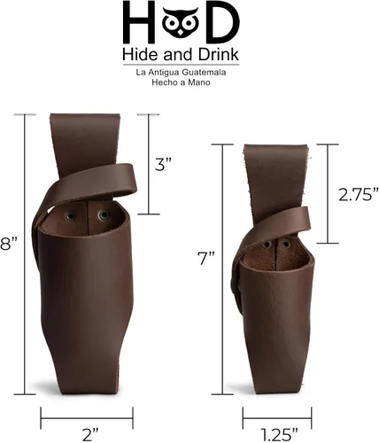 Vista 4 de Hide & Drink, Juego de 2 fundas para salsa picante de 5 onzas y 2 onzas, funda para cinturón de botella, compatible con salsa picante Tobasco