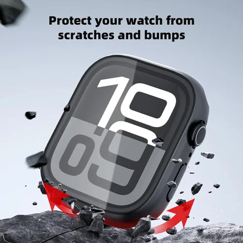 Vista 7 de YIJDACASE - Juego de 2 estuches impermeables para protector de pantalla de Apple Watch Series 10 Series 11 (2025) 46mm con vidrio templado