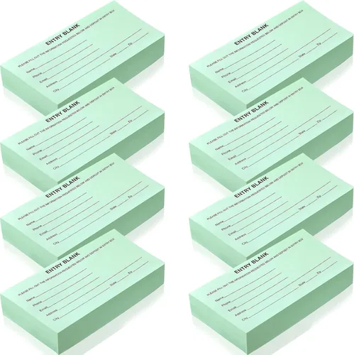 Vista 7 de Kosiz Hoja de boletos para rifas 2000, 8 blocs de 5.24 x 2.76 pulgadas, ingresa para ganar, formulario de inscripción en blanco para concurso
