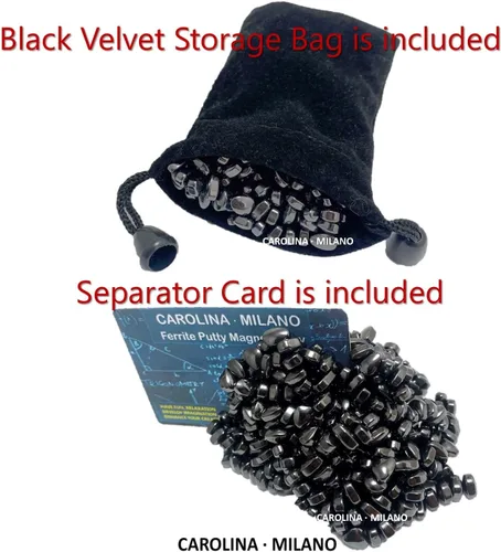 Vista 3 de 700 piezas de masilla de ferrita de cangrejos negros para adultos, piedras de ferrita para adultos, juguete de escritorio de oficina, cuentas