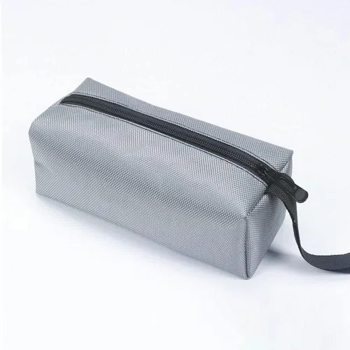 Vista 6 de 2 bolsas de lona portátiles para almacenamiento de herramientas, organizador de bolsa de transporte, bolsa con cremallera y lazo para colgar