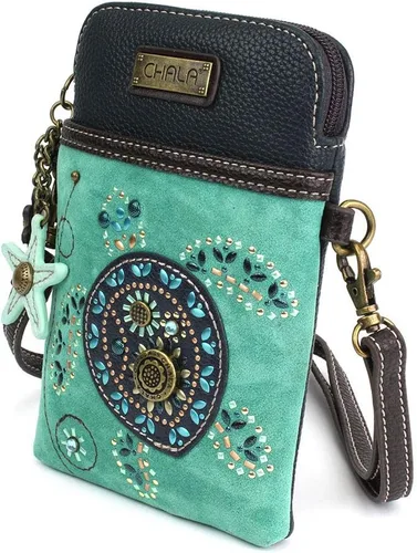 Vista 2 de CHALA Dazzled Cell Phone Crossbody Purse-Women PU Leather Multicolor Handbag with Adjustable Strap