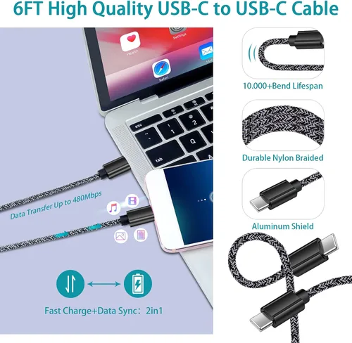 Vista 4 de Cargador de coche de carga rápida 30 W USB C adaptador de coche, cable tipo C a C para Google Pixel 10a 10 Pro XL/Fold 9 Pro, 8a 8 7a 7 6a 6 5 4a 3a