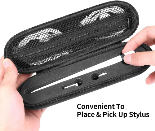 Vista 4 de TITACUTE iPencil - Funda de transporte compatible con Apple Pencil de 2ª generación para iPad Pro, funda con doble cremallera, funda protectora